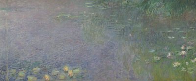 Seerosen: Morgen, 1914-18 (rechte Mitte) von Claude Monet